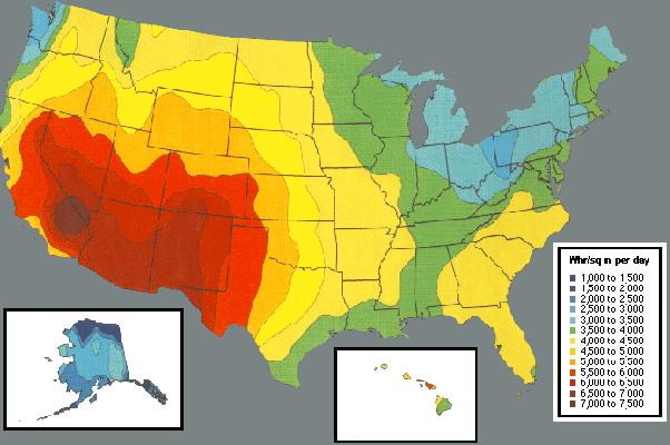 Solar Energy Map Us